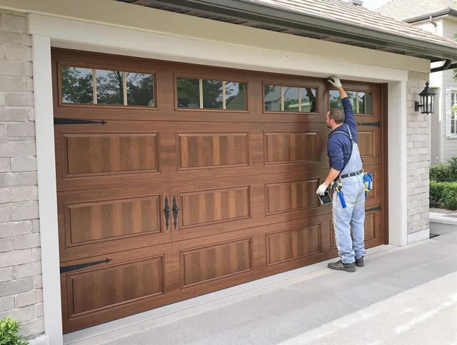 Custom garage door showcase by Weston Garage Door Repair in Weston