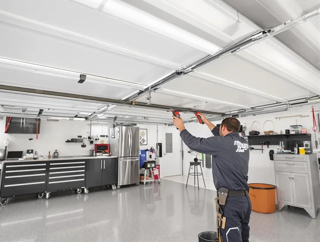 Overhead garage door repair service by Weston Garage Door Repair in Weston